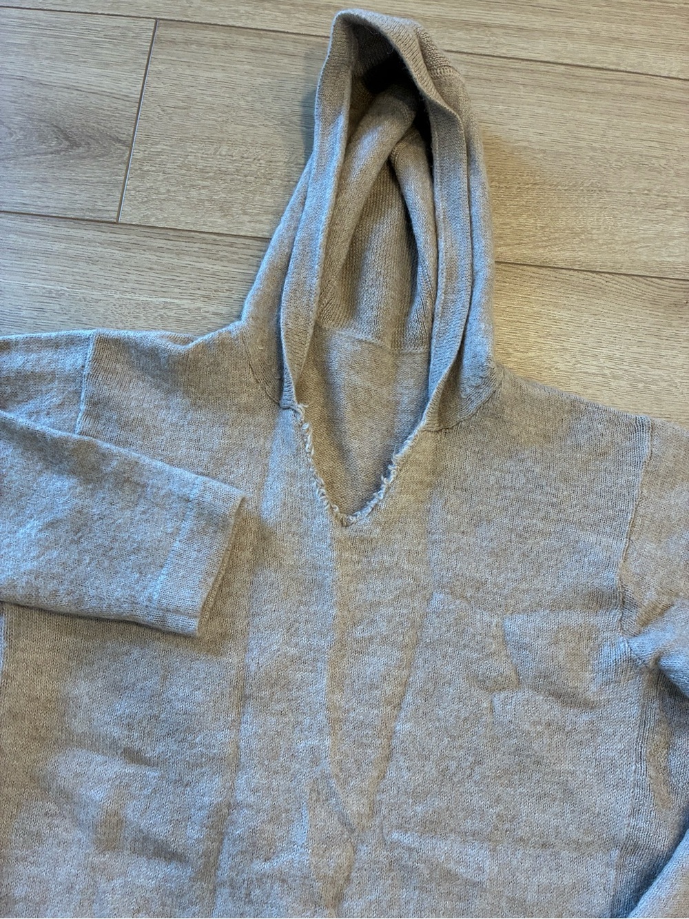 Paka Apparel The Hoodie Unisex Royal Alpaca Pebble Tan Sweater Size S *READ